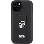 Karl Lagerfeld dėklas iPhone 15 – juodas su dirželiu