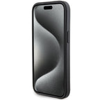 Karl Lagerfeld dėklas iPhone 15 – juodas su dirželiu