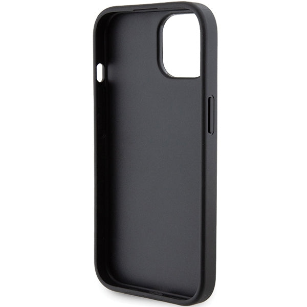 Karl Lagerfeld dėklas iPhone 15 – juodas su dirželiu