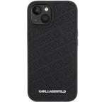 Karl Lagerfeld dėklas iPhone 15 – juodas, Quilted K