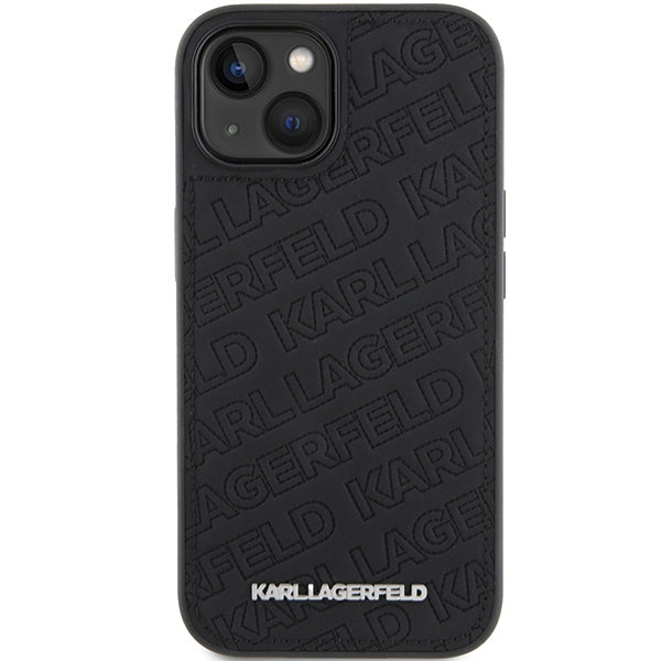 Karl Lagerfeld dėklas iPhone 15 – juodas, Quilted K