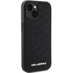 Karl Lagerfeld dėklas iPhone 15 – juodas, Quilted K