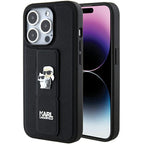 Karl Lagerfeld Gripstand dėklas iPhone 15 Pro Max – juodas