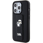 Karl Lagerfeld Gripstand dėklas iPhone 15 Pro Max – juodas