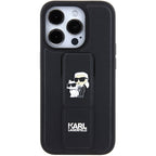 Karl Lagerfeld Gripstand dėklas iPhone 15 Pro Max – juodas