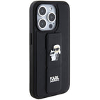 Karl Lagerfeld Gripstand dėklas iPhone 15 Pro Max – juodas