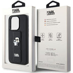 Karl Lagerfeld Gripstand dėklas iPhone 15 Pro Max – juodas