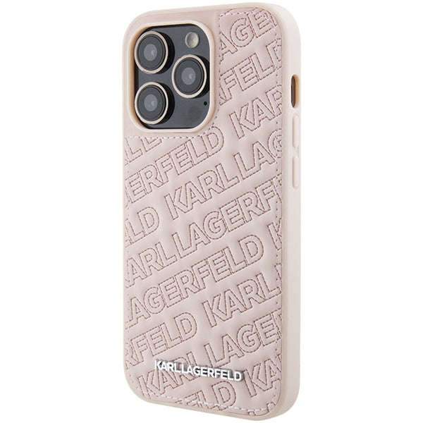 Karl Lagerfeld dėklas iPhone 15 Pro Max – rožinis