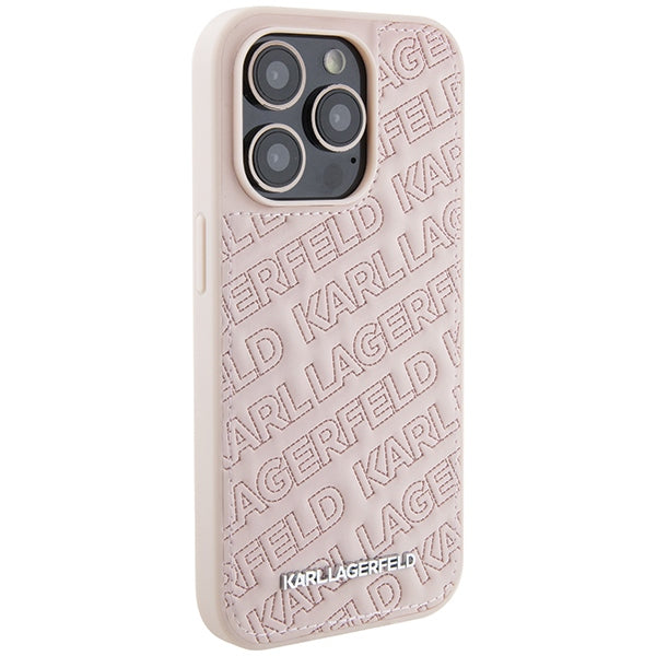 Karl Lagerfeld dėklas iPhone 15 Pro Max – rožinis