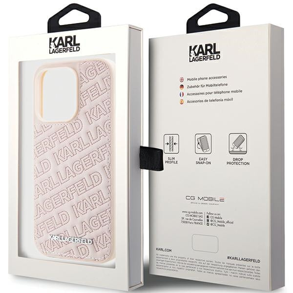 Karl Lagerfeld dėklas iPhone 15 Pro Max – rožinis