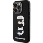 Karl Lagerfeld silikoninis dėklas iPhone 15 Pro Max – juodas