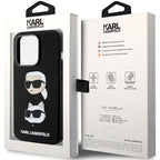 Karl Lagerfeld silikoninis dėklas iPhone 15 Pro Max – juodas
