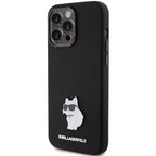 Karl Lagerfeld silikoninis dėklas iPhone 15 Pro Max – juodas