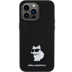 Karl Lagerfeld silikoninis dėklas iPhone 15 Pro Max – juodas