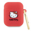 Hello Kitty silikoninis 3D dėklas AirPods 1/2 – fuksija