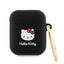 Hello Kitty silikoninis dėklas AirPods 1/2 – juodas