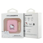 Hello Kitty silikoninis 3D dėklas AirPods 1/2 – rožinis