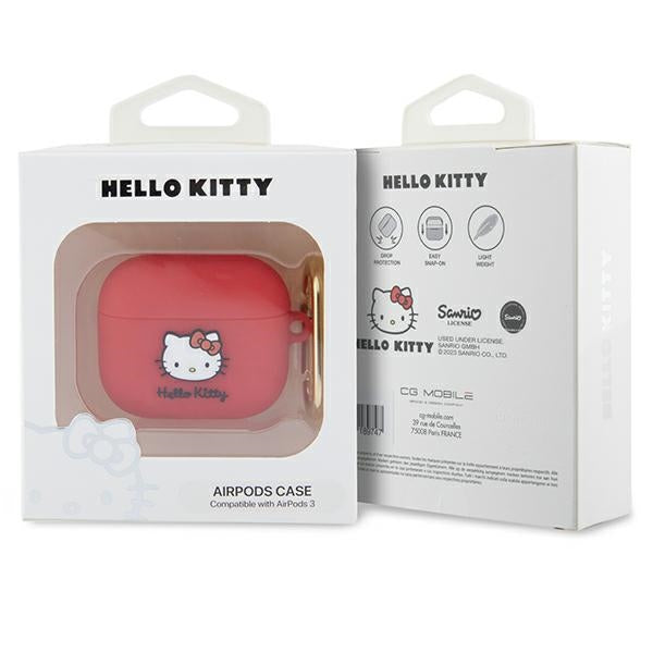 Hello Kitty silikoninis dėklas AirPods 3 – fuksija