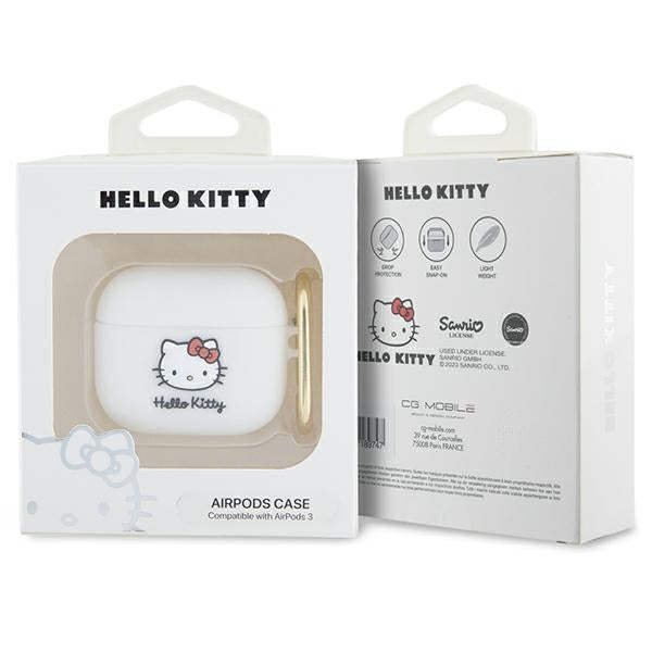 Hello Kitty silikoninis dėklas AirPods 3 – baltas