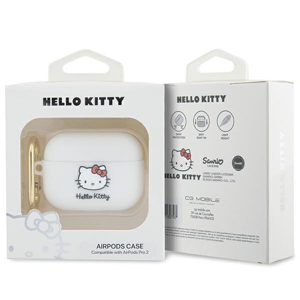 Hello Kitty silikoninis dėklas AirPods Pro 2 – baltas