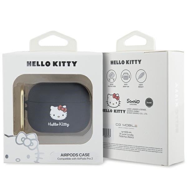 Hello Kitty silikoninis dėklas AirPods Pro 2 – juodas