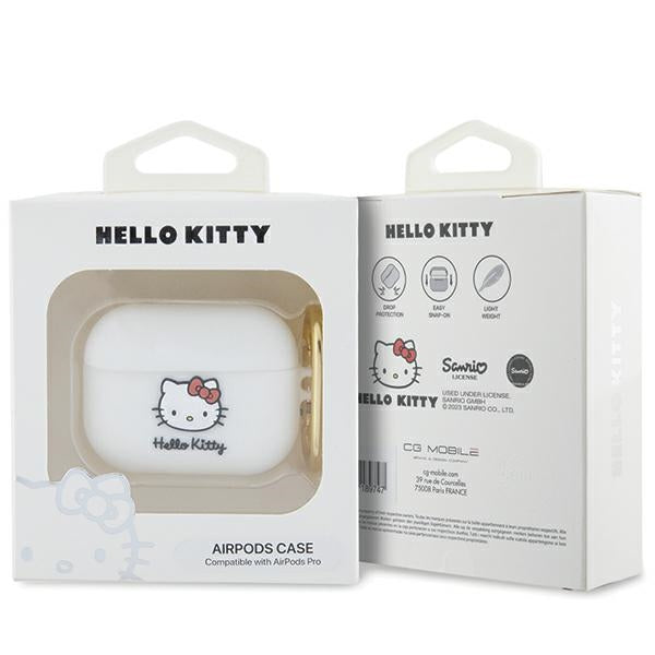 Hello Kitty silikoninis 3D dėklas AirPods Pro – baltas