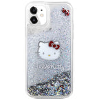 Hello Kitty Liquid Glitter dėklas iPhone 11/XR – sidabrinis -- iPhone 11