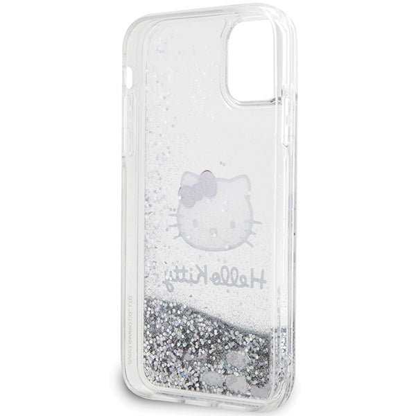 Hello Kitty Liquid Glitter dėklas iPhone 11/XR – sidabrinis -- iPhone 11