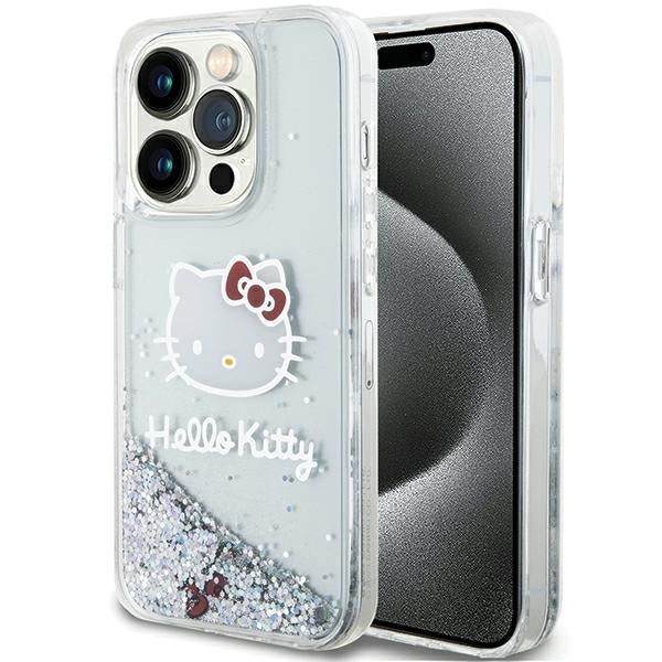 Hello Kitty blizgus dėklas iPhone 13 Pro Max – sidabrinis