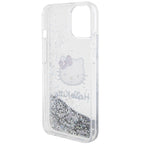 Hello Kitty dėklas iPhone 14 – sidabrinis, blizgučiai