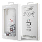 Hello Kitty dėklas iPhone 14 – sidabrinis, blizgučiai