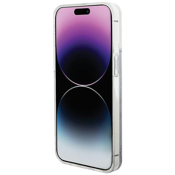 Hello Kitty dėklas iPhone 14 – sidabrinis, blizgučiai