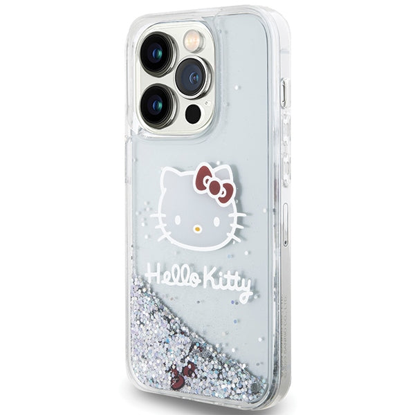 Hello Kitty dėklas iPhone 14 Pro Max – sidabrinis, blizgučiai