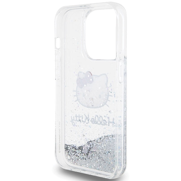 Hello Kitty dėklas iPhone 14 Pro Max – sidabrinis, blizgučiai