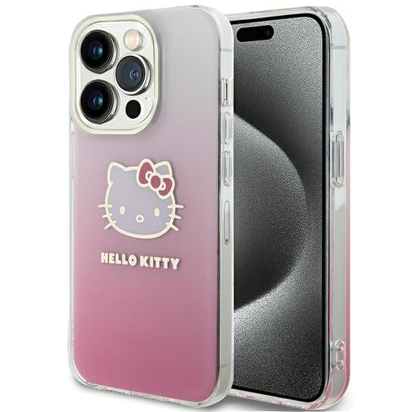 Hello Kitty dėklas iPhone 15 Pro – rožinis (TPU)