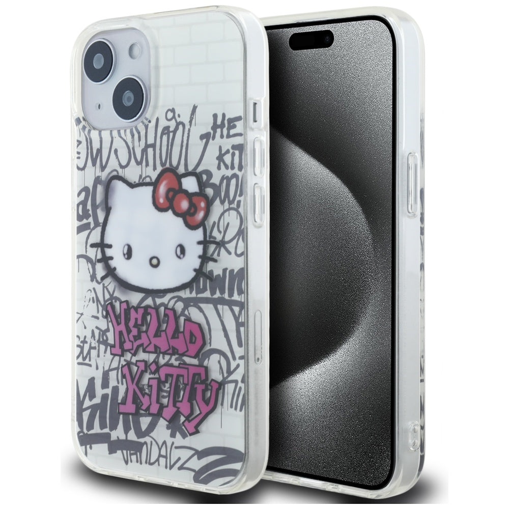 Hello Kitty IML dėklas iPhone 15 – baltas