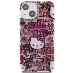 Hello Kitty IML Tags Graffiti dėklas iPhone 15 – rožinis -- iPhone 15