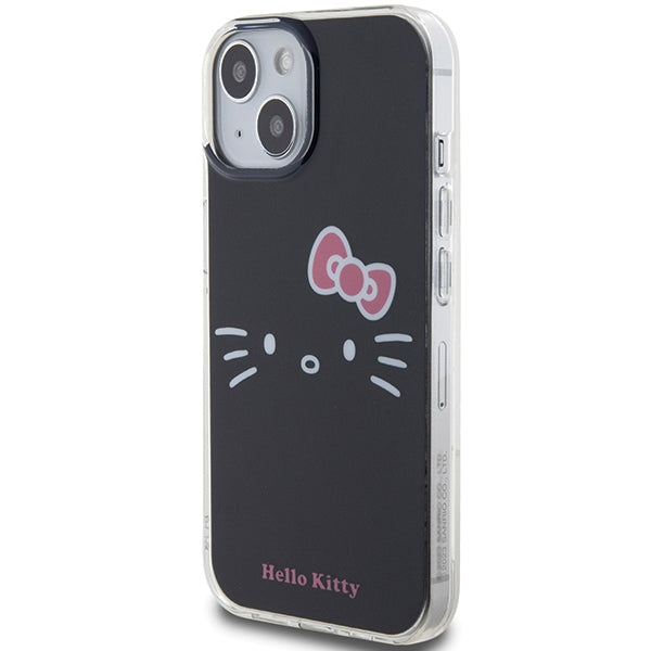 Hello Kitty dėklas iPhone 15 – juodas (IML)