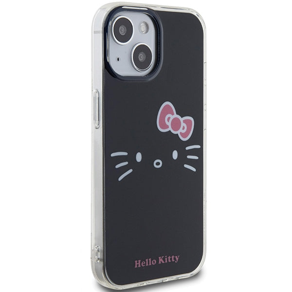 Hello Kitty dėklas iPhone 15 – juodas (IML)