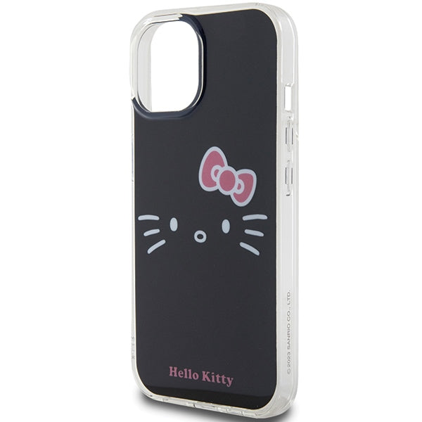 Hello Kitty dėklas iPhone 15 – juodas (IML)