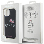 Hello Kitty dėklas iPhone 15 – juodas (IML)