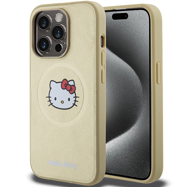 Hello Kitty odinis MagSafe dėklas iPhone 13 Pro Max – auksinis