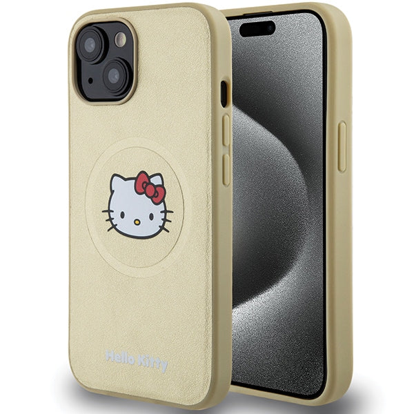 Hello Kitty odinis MagSafe dėklas iPhone 14 – auksinis