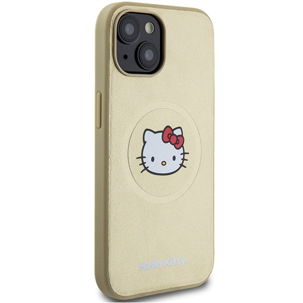 Hello Kitty odinis MagSafe dėklas iPhone 14 – auksinis