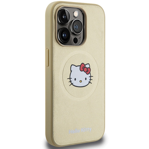 Hello Kitty MagSafe dėklas iPhone 15 Pro – auksinis