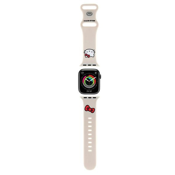 Hello kitty silicone kitty head strap skirtas Apple Watch 38/40/41mm - beige