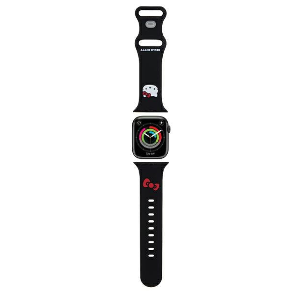 Hello Kitty silikoninis Kitty galvos dirželis skirtas Apple Watch 38/40/41mm - juodas