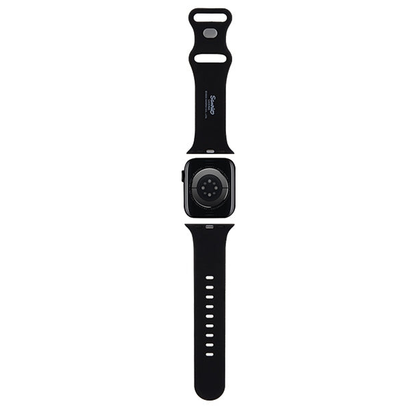 Hello Kitty silikoninis Kitty galvos dirželis skirtas Apple Watch 38/40/41mm - juodas