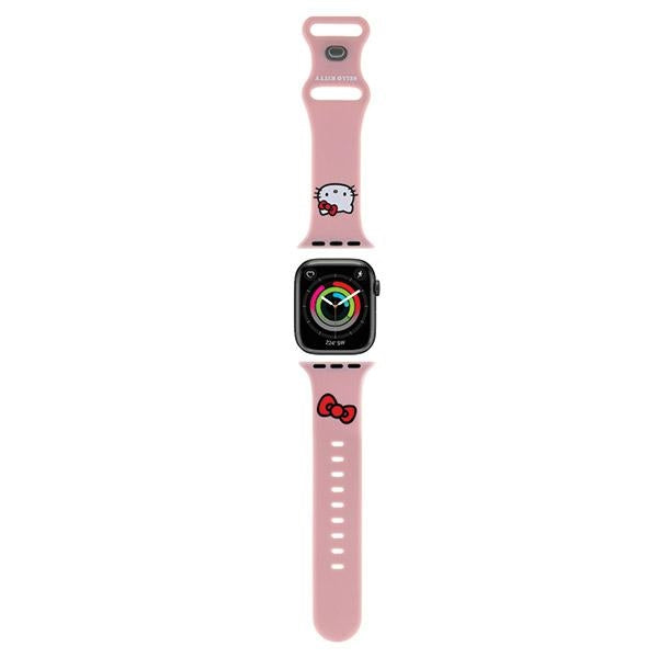 Hello Kitty silikoninis Kitty galvos dirželis Apple Watch 38/40/41mm - rožinis