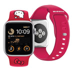 Hello Kitty silikoninis Kitty galvos dirželis skirtas Apple Watch 38/40/41mm – raudonas